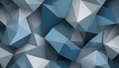 Obraz premium A mesmerizing abstract composition featuring overlapping geometric shapes in shades of blue and gray.