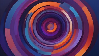 Fototapeta premium Colorful concentric circles design, creating a visually striking and abstract art piece.