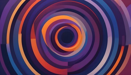 Striking abstract art piece featuring colorful concentric circles in a mesmerizing pattern.