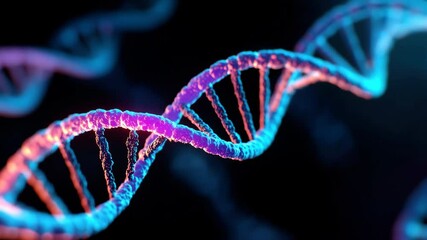 Illustration of dna molecule structure showing genetic science and pharmaceutical research - Powered by Adobe