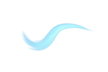 Soft transparent blue air flow effect with smooth motion wind wave for fresh air and cooling design PNG