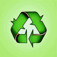Obraz premium Original name(s): Recycling-Symbol-Green-Arrows-Environmental-Protection-Eco-Friendly-Sustainability-Waste-Management-Circular-Economy-Renewable-Resources-Conservation-Climate-Change-Global