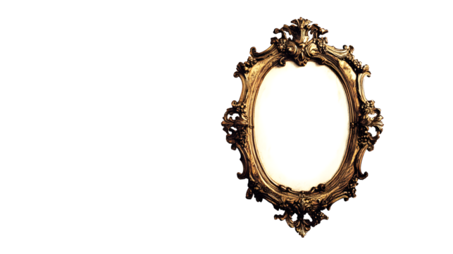 an old fashion frame for the title card of a cartoon over a solid white background