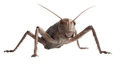 Close-up 3D Render of Brown Grasshopper with Texture