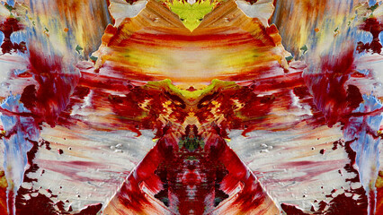 Fototapeta premium Abstract art background . Hand painting artwork on canvas .