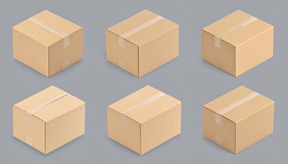 Fototapeta premium cardboard boxes on white background