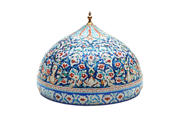 Ornate Mosaic Dome on Transparent Background