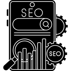 Obraz premium SEO Chart Icon � Growth Analytics, Ranking, and Search Optimization