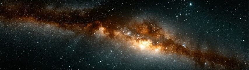 Obraz premium Captivating View of a Vibrant Galaxy Filled with Stars and Nebulae Creating a Cosmic Landscape of Brightness and Color in the Depths of Space