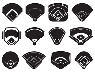 BASEBALL FIELD SILHOUETTE