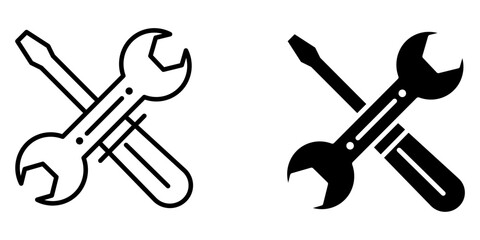 tools free icon white on background