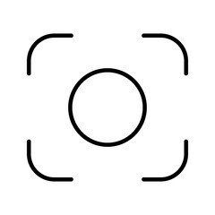camera focus icon white on background