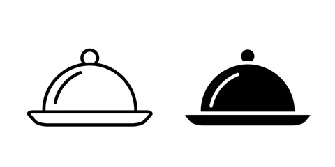 food cover icon white on background
