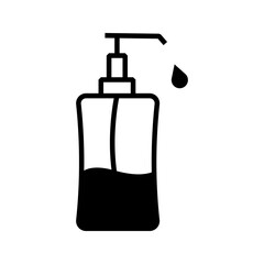 shampoo icon white on background