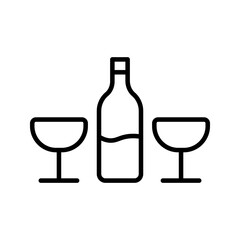 wine con white on background