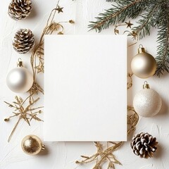 Simplistic holiday card design ready for personalized messages.