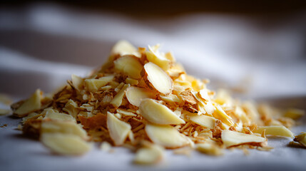 Raw and crushed ginger root, displayed on a clean white surface.