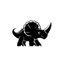 dinosaur black and white silhouette