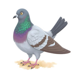 Illustration of a Pigeon Bird
