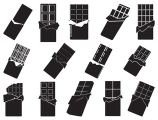 CHOCOLATE SILHOUETTE WHITE BACKGROUND