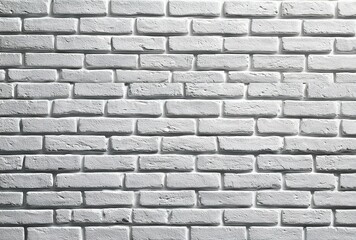 Fototapeta premium White-painted brick wall with neat arrangement and subtle surface texture.