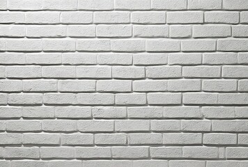 Fototapeta premium White-painted brick wall with neat arrangement and subtle surface texture.