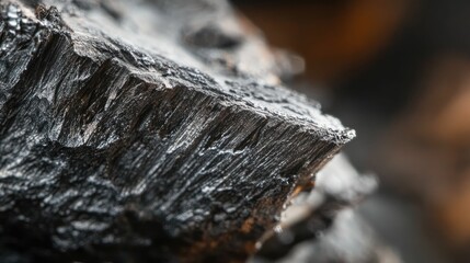 Charred wood close-up, dark gray texture, detailed.