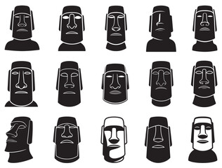 Easter island head silhouette