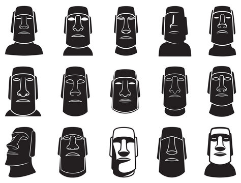 Easter island head silhouette