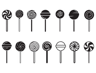 LOLLIPOP SILHOUETTE WHITE BACKGROUND