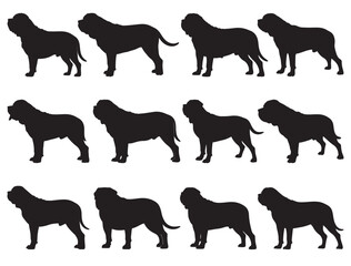 MASTIFF DOGS SILHOUETTE