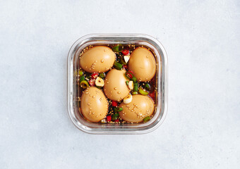 Mayak Eggs, Korean Marinated Eggs in soy sauce