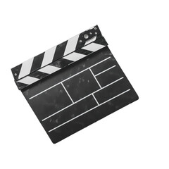 Isolated Angled Film Clapperboard