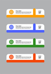 
Colorful infographic banners collection
