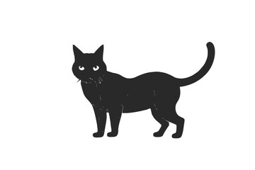black cat vector illustration