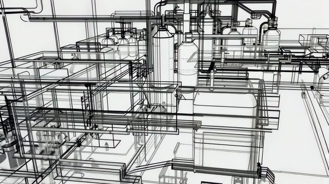 Schematic flow diagram of a refinery