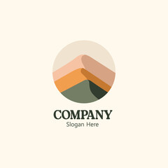 Abstract Mountain Landscape Logo