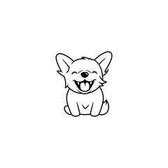 Cute and happy dog illustration