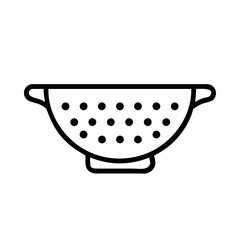 Colander icon in outline style