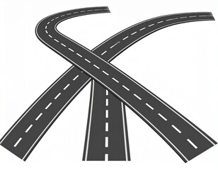 Naklejka premium Fork in the road