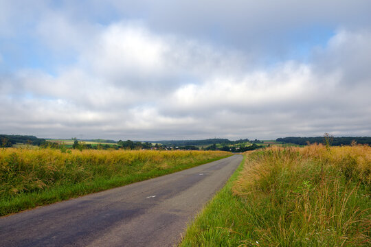 Agricultural fieds along the D114P
country road.  Jouarre village in &Icirc;le-de-France Region
