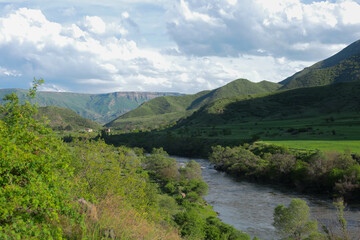 Mountain view of the Kura River, Georgia © Ioanna