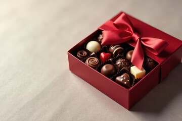 Assorted chocolates in an elegant box, ready for gifting , nuts, beautiful