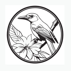 vector illustration of a bird