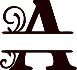Letter A Monogram Svg