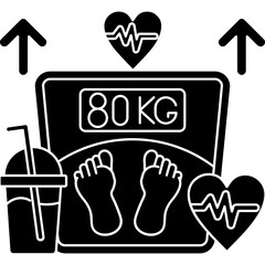 Body Weight Scale Icon � Fitness Tracker, Health Monitoring