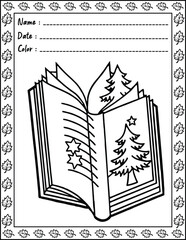 Bold and Easy Christmas Coloring Pages For Kid and adult.  
High resolution (300 DPI), 
Ready to print on standard 8.5x11 inch paper With No Bleed, 
Black and White. 
Vector illustration AI, EPS, PNG,