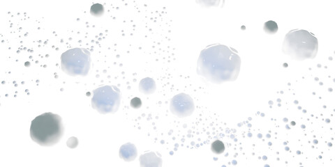 Milk drops on white background. 3d render.
