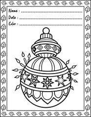Bold and Easy Christmas Coloring Pages For Kid and adult.  
High resolution (300 DPI), 
Ready to print on standard 8.5x11 inch paper With No Bleed, 
Black and White. 
Vector illustration AI, EPS, PNG,