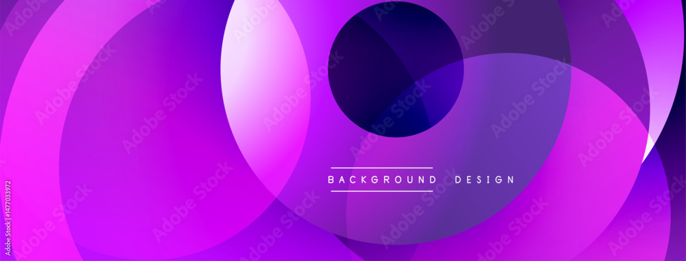 Aufkleber abstract purple gradients form overlapping circles. modern design element, suitable for banners or b